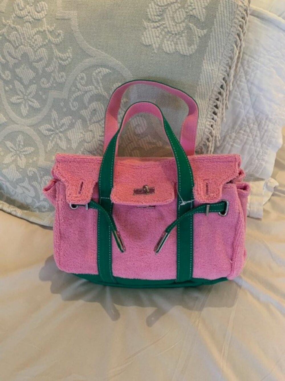 Sunwin Boatkin Mini Pink & Green Terry Bag